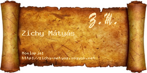 Zichy Mátyás névjegykártya
