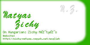 matyas zichy business card